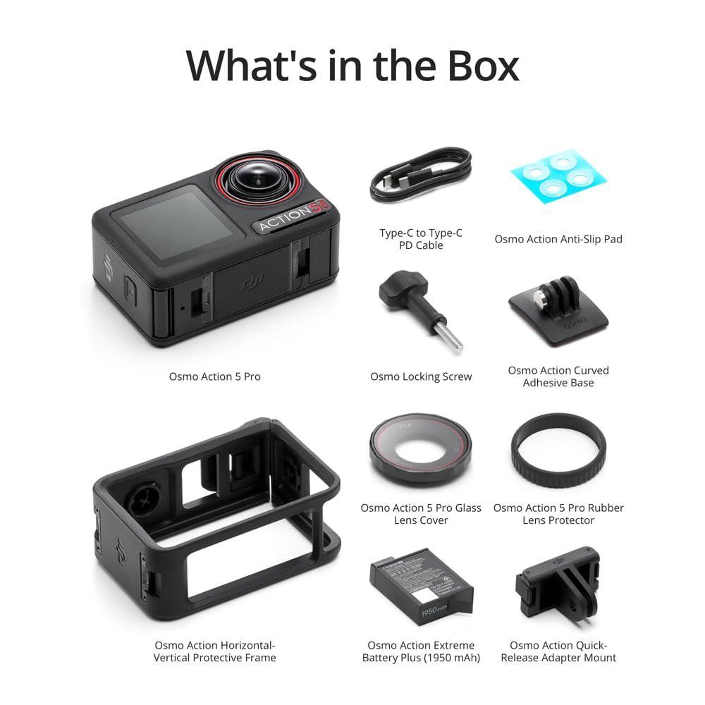 DJI Osmo Action 5 Pro Vlogセット 箱説明書なし Amazon.com : DJI Osmo Action 5 Pro Standard Combo, 4K Video Bundle