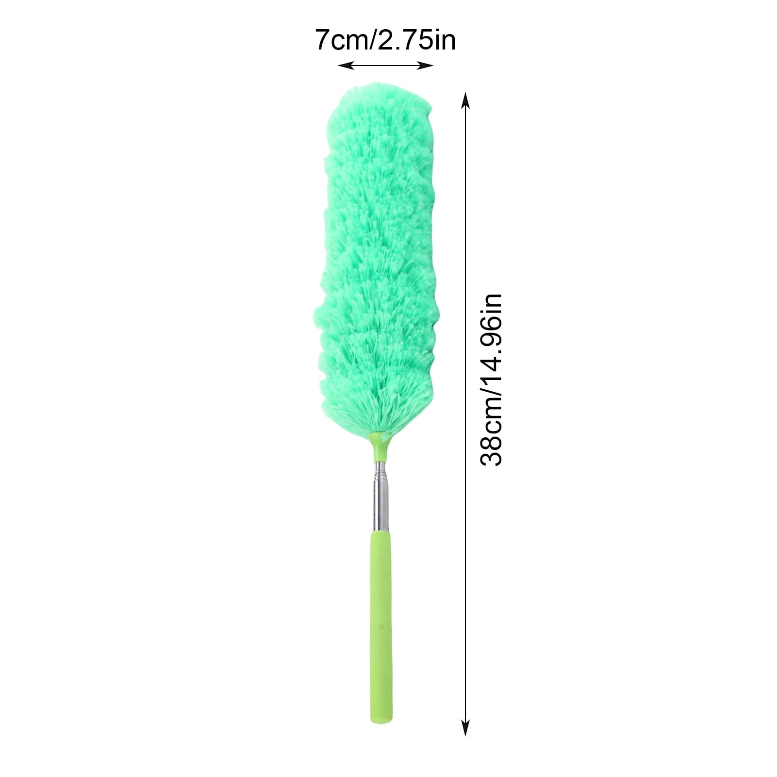 Cleaning Duster, 360° Rotating Flexible Microfiber Dusting Tool, Long Handle Extendable Cobweb, Feather Duster Retractable with Bendable Head, Extension Polle Ceiling Cleaner for Home Officce