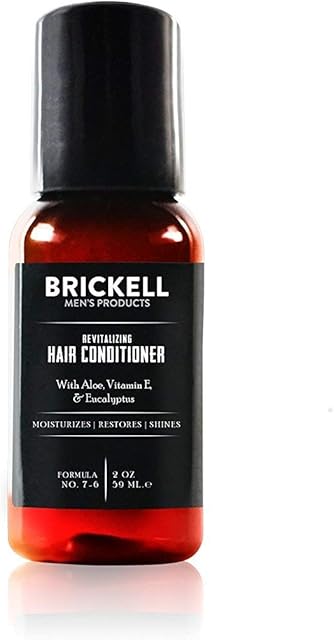 Brickell Men's Revitalizing Hair Conditioner for Men, Natural and Organic Nourishing Hair Conditioner, Restores Shine and Moisture, 59 mL, Scented