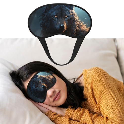 睡眠用アイマスク 通気性 遮光 睡眠マスク ファンタジー オオカミ ナイト 目隠し ソフト 快適 ナイトアイ 睡眠 シェード カバー 男女兼用 ホームナップ用アイカバー