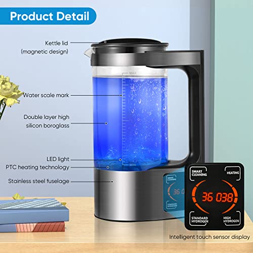 Potuem 2L Hydrogen-Rich Water Generator - Portable with Thermostat & LED Touch Screen for Family Use - Image 2