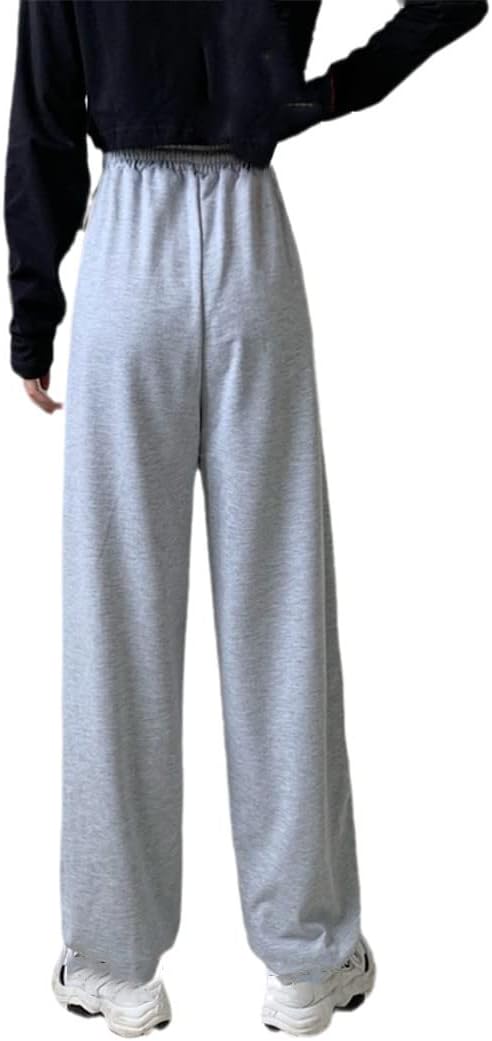 KEHAIOO Gray Sweatpants for Women, Baggy Oversize Sports Pants, Autumn Balck Trousers, Female Streetwear Joggers