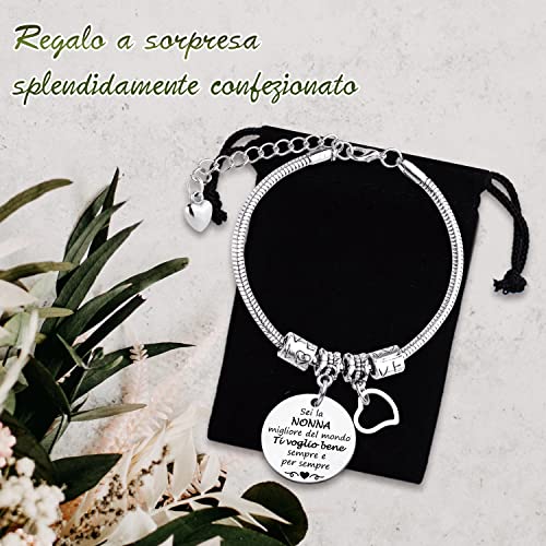 Belloxis Bracciale Nonna Donna Regalo Nonna