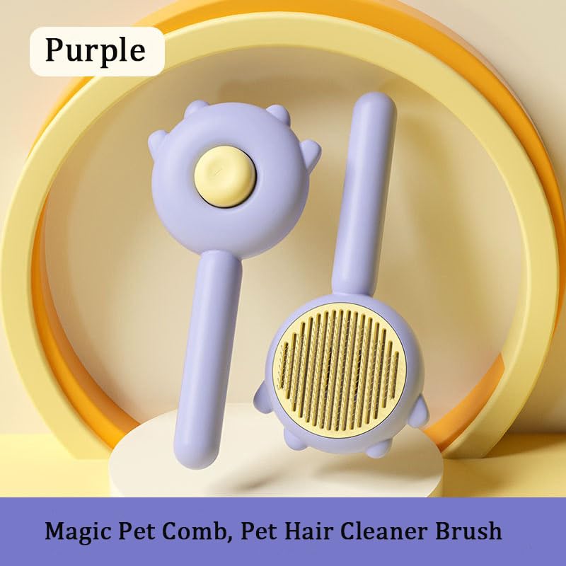Miniatura 5 de Cepillo limpiador de pelo de mascotas 2023, peine mágico para mascotas, peine mágico para mascotas, cepillo autolimpiante para gatos, cepillo para