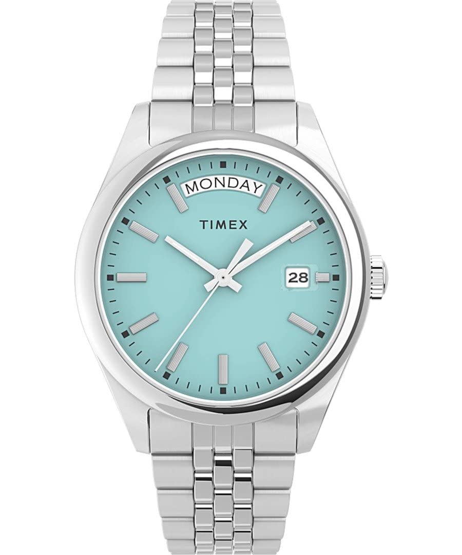 Timex Watches Unisex Silver/Blue Timex Women's Trend Dial Stainless Steel Bracelet Watch Tw2v68400 | Acotis - Stainless Steel / Mineral Glass / Stainless Steel