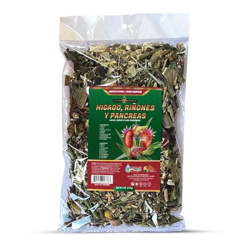 Natural de Mexico Compuesto Herbal Hígado, Riñon y Páncreas 4 Onzas Te Tea 4 Oz