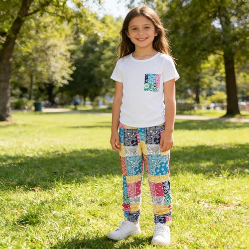 Image of 4-7T Kids Toddler Girls Print Outfits Short sleeved Flower Printed Top+Flower Print Pants Set