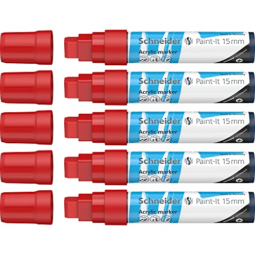Stylos acryliques rouge large pour peindre facilement sur bois, toile et pierre