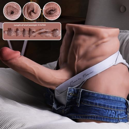Image of 20LB Male Sex Doll for Women with 9in Flexible Huge Dildo,Realistic 3D Muscular Male Torso Sex Dolls with Tight Anal for Men Gay Couple, Big Penis Sex Toy for Female Masturbation Gay Couple Sex Toys