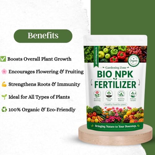 Image of Gardening Zone Bio NPK Granules Fertilizer for Home Garden Plants, 400g