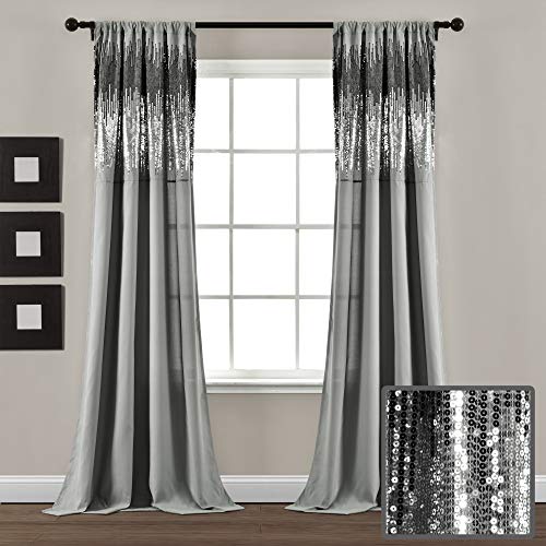 Lush Decor 16T005368 Shimmer Sequins Window Curtain Panel Pair thumb #6