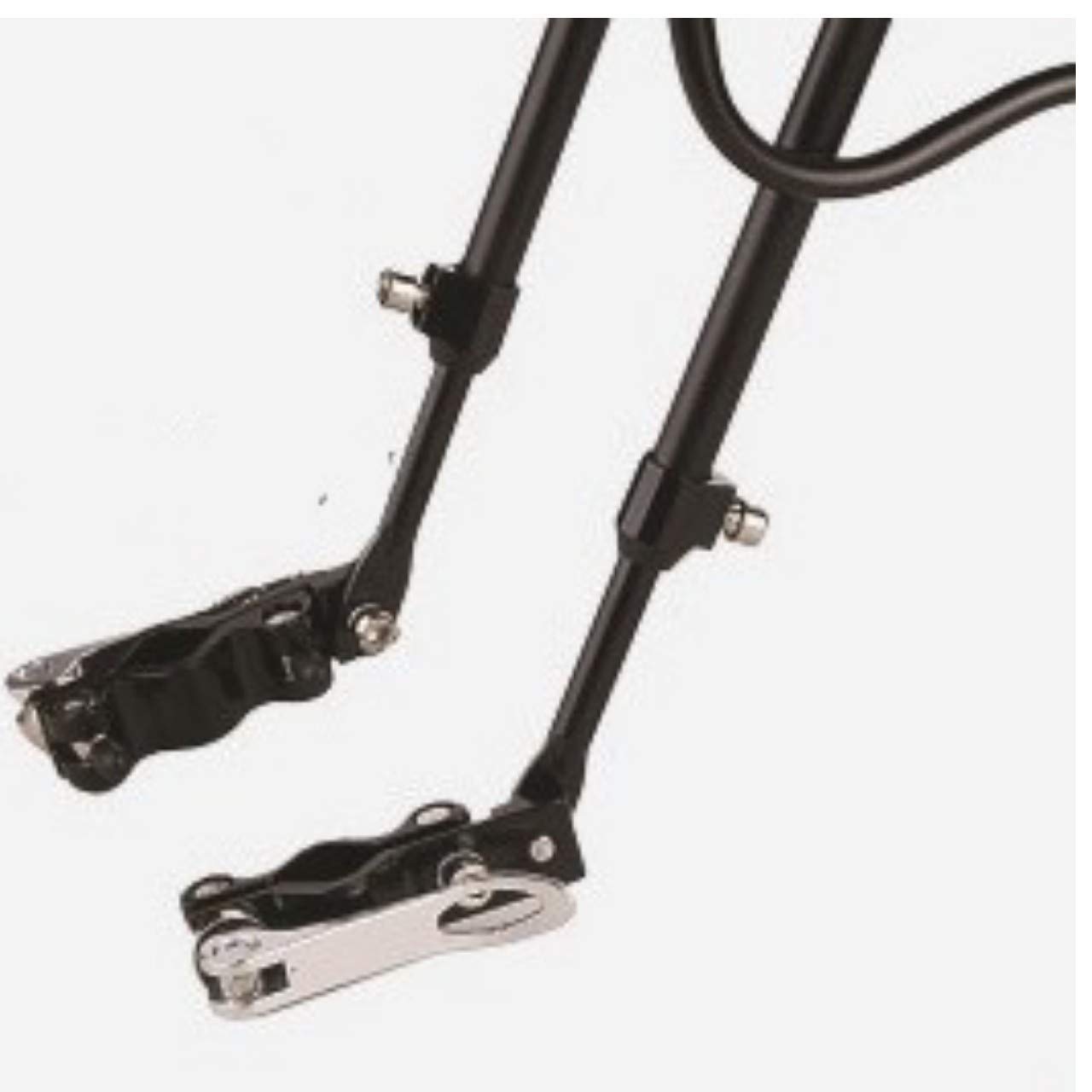 FCCRACING Aluminum Bicycle Rear Rack - Quick Release Adjustable Luggage Carrier with Safety Reflector | Fits Mountain, Road, Electric Bikes, Black Pannier Rack 3