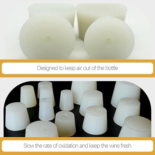 Miniatura 4 de Yardwe 1 juego de tapón de vino Mason Jar Fermentador Cap Cerveza Tapón Pickles Tarro Tarro Tapas Tapas Tapa de Bloqueo de Aire Ojales de Silicona