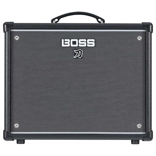 Amplificador de Guitarra BOSS Katana-50 EX Gen 3 | Compacto ampli Combo de 50 vatios ampliado para músicos de Directo | Altavoz de 12 Pulgadas a Medida Mejorado | Line out y Stereo Expand