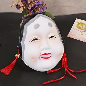 Amazon | [バラエティ本舗] おかめ お面 おめん おたふく 張子