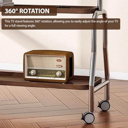 Carrito móvil para TV con ruedas, soporte ajustable para 43-75" miniatura 7