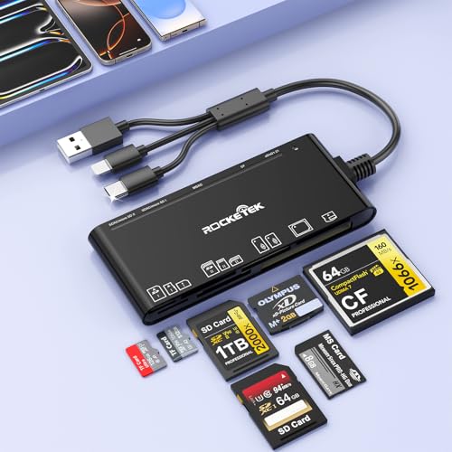 USB C Light-ning USB3.0 Multi Kartenleser,7 in 3 Speicherkartenleser Adapter Hub SD Card Reader für SD SDXC SDHC CF CFI TF Micro SD Micro SDXC Micro SDHC MS MMC UHS-I Karten, Windows/Mac/Android/Linux USB C Light-ning USB3.0 Multi Kartenleser,7 in 3 Speicherkartenleser Adapter Hub SD Card Reader für SD SDXC SDHC CF CFI TF Micro SD Micro SDXC Micro SDHC MS MMC UHS-I Karten, Windows/Mac/Android/Linux