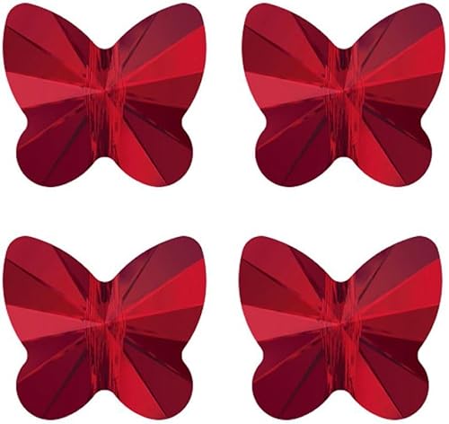 Miniatura 9 de Creative Club 20 cuentas de cristal de mariposa perforadas en el centro checo de 0.394 in (0.39 pulgadas) piedra natal azul zafiro de septiembre