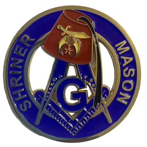 Image of Generic Masonic Camaraderie of Shriner Fez & Master Mason Square & Compass (Blue), MT-051