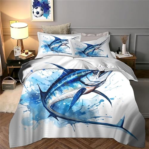 Housse de couette hypoallergique pour lit king size motif lamantin doux