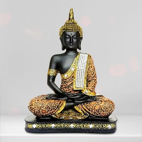 Image of GLUN Sitting Buddha Statute, Idol Statue Showpiece for Home Decor Decoration,