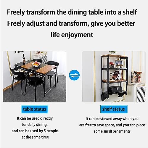 Table à abattants murale en bois pour coin repas et bureau suspendu - 6