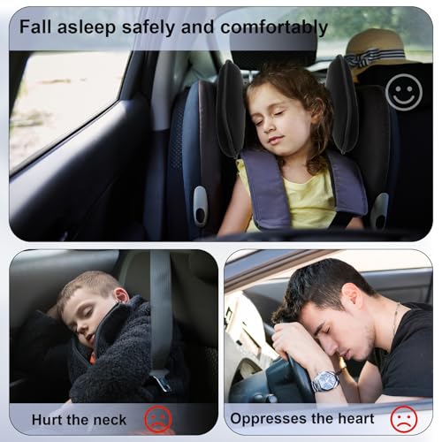 Almohada para reposacabezas de auto ajustable 360° para niños y adultos miniatura 6