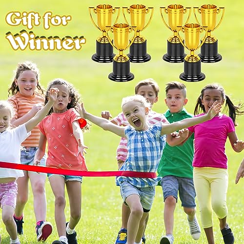 winkio mini trophiesgold trophy award plastic trophies for kids 4 inch trophy cups award trophies for party favors props rewards winning prizes competitions ceremony parties favor
