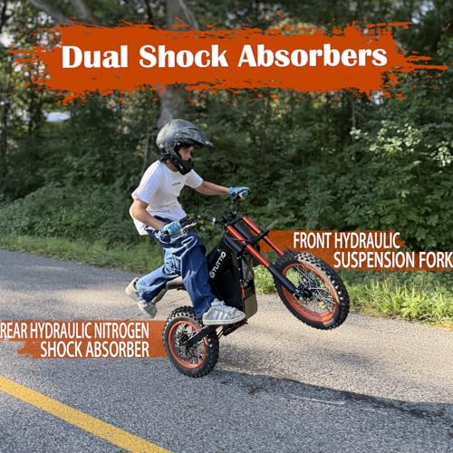 Image of IGC Tuttio Soleil01 Electric Mini Bike for Adults & Teens - 37MPH 14 inch /12 inch Tire Fat Tire Outdoor Ebikes with 2000W & 21AH, 3-Speed Modes Off-Road Motorcycle, 18-43 Miles Range Electric Dirt Bike