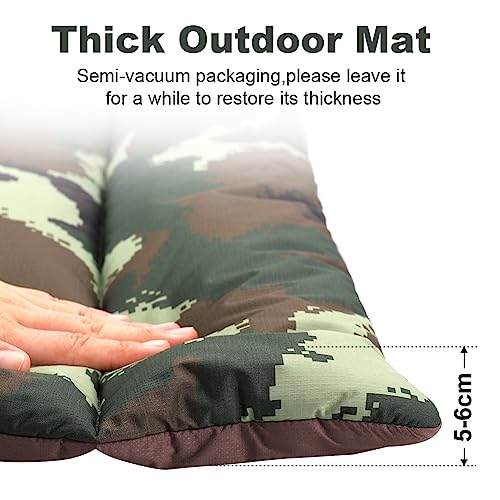 XIAPIA wasserdichte Hundematte für Outdoor, Waschbares Hundebett, Antistatik, Hygienisch, Faltbar, Große Reisedecke für Haustier 110x68 cm (Tarngrün)