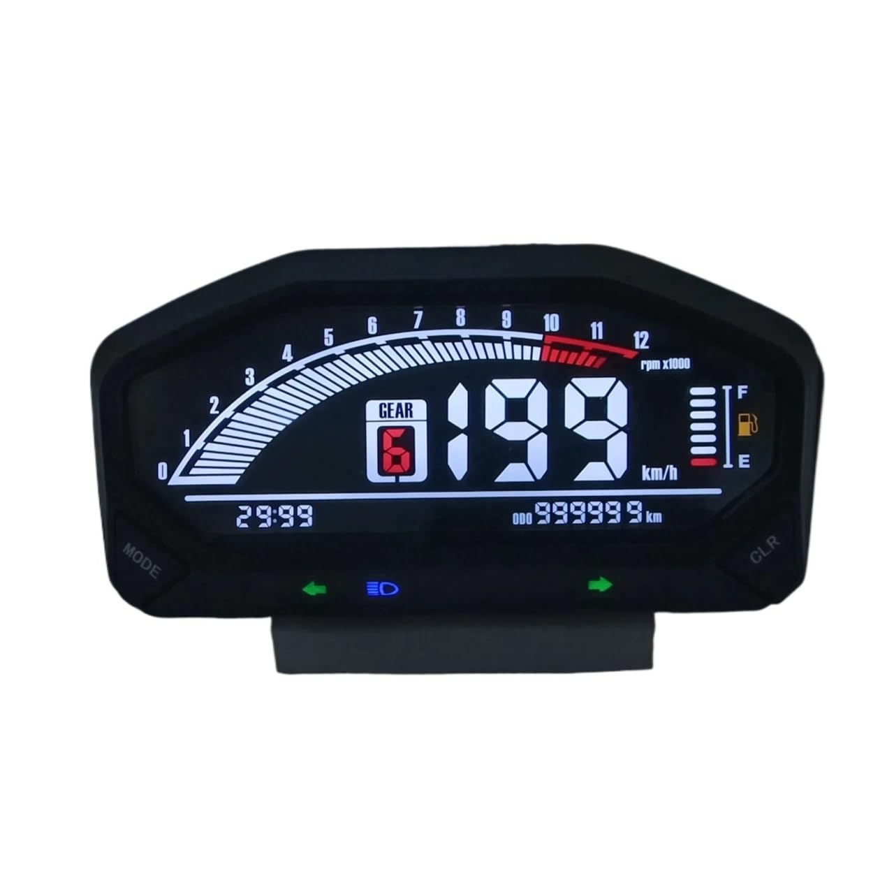 Contachilometri Accessori Per Olio Per Motociclette Tachimetro LED Universale Contachilometri Digitale Retroilluminato Contagiri Per Motori 1,2,4 Cilindri