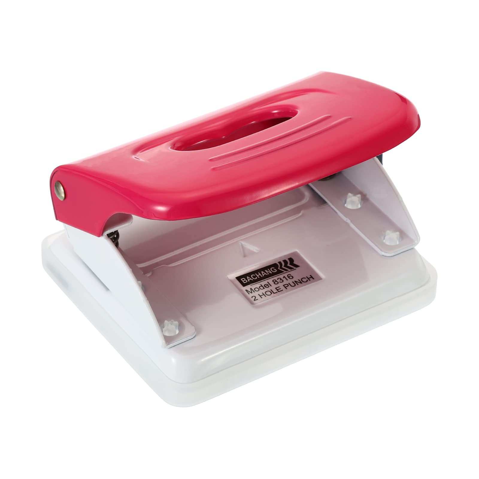 PATIKIL 1/4" 2 Hole Paper Punch, Metal Hole Puncher 10 Sheet Punch Capacity Adjustable Hole Punch for Office and Home Supplies Red - Image 3