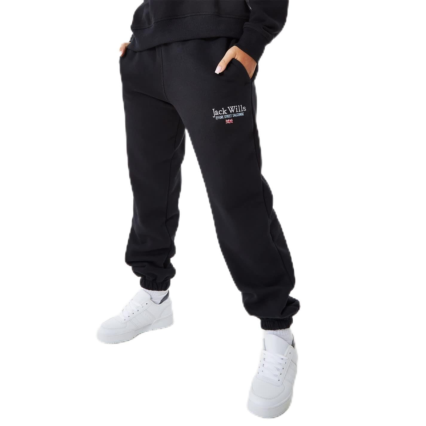 Jack Wills Womens Bayton Relaxed Joggers Black 10
