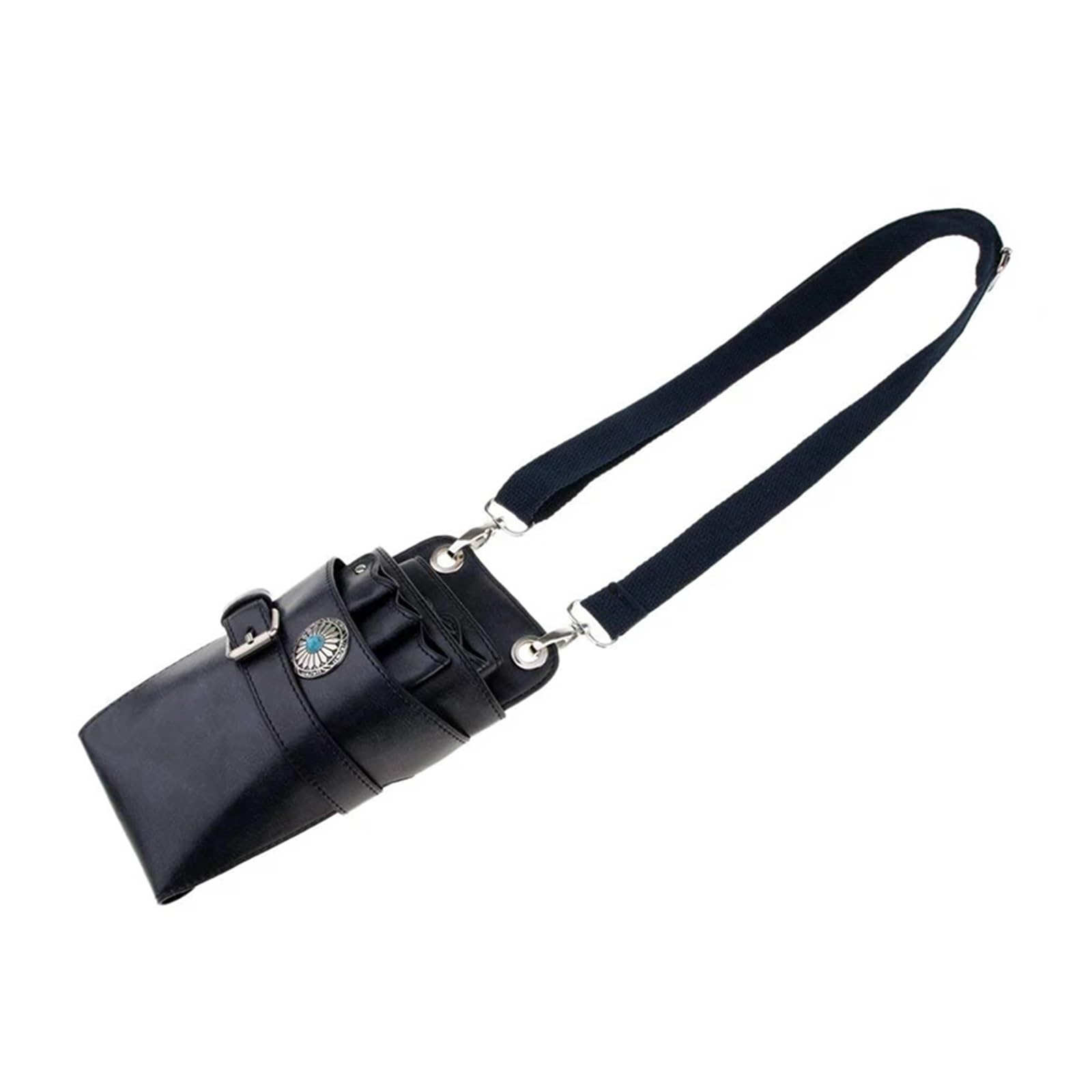 Borsa Per Attrezzi Da Parrucchiere Fondina in pelle for forbici, fondina con cintura, parrucchieri, parrucchiere, da barbiere, porta-cintura(Dark Coffee)