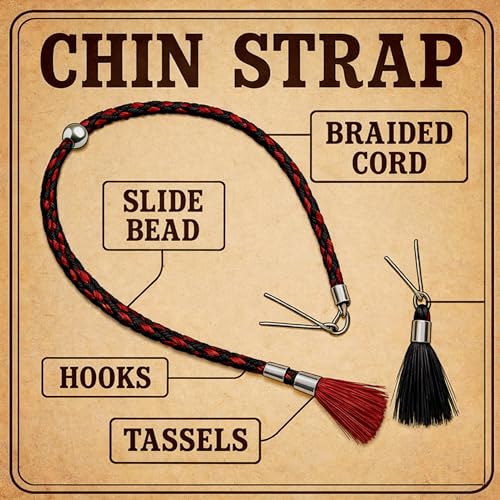 Image of Gamboa 100% Leather Hat Chin Strap for Men and Women Removable Hat Chin Cord for Cowboy and Sun Hats