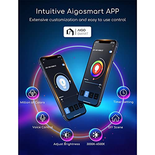 Aigostar Smart WiFi-bulb G45 E14-fitting, werkt met Alexa en Google Home, van kleur te veranderen, 7W LED-lampen… - Image 3