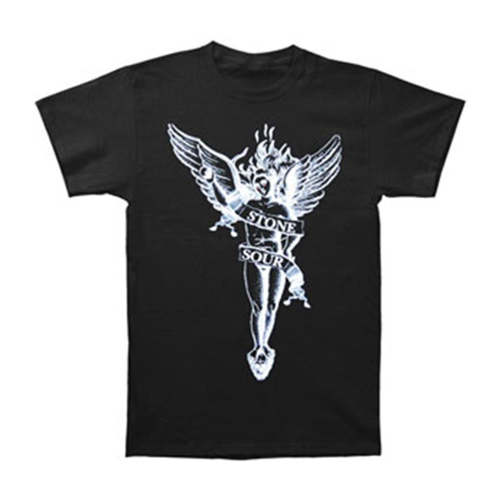 Stone Sour Men's Angel 2010 Tour T-Shirt Black