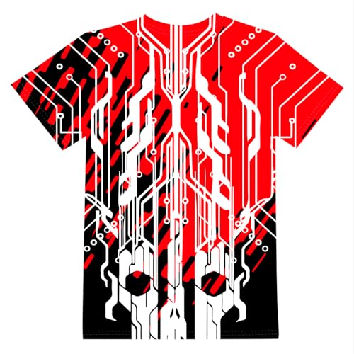 Image of LAIDIPAS Boys Girls 3D Graphic T-Shirt Short Sleeve Tops Tees 6-16 Years | Kids Crewneck Shirts, Vibrant Color, Lightweight and Quick Dry, Trendy Outfits for School, Parties, vacation and Daily Wear