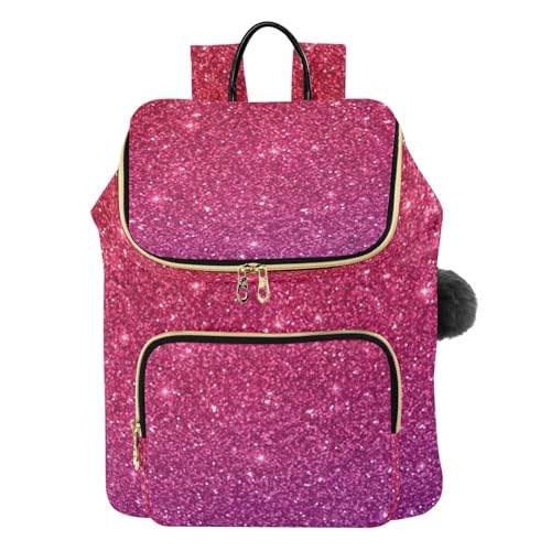 Sac de randonnée léger rouge pailleté violet pour voyage facile