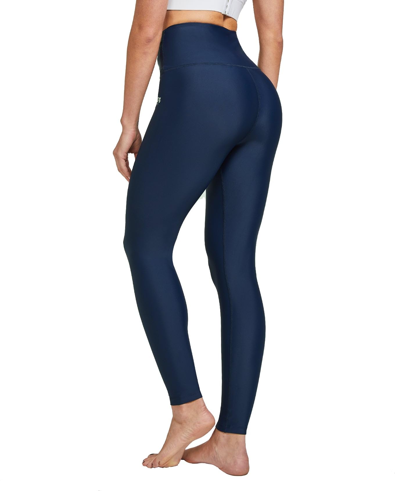 FitsT4 Sports Leggings de natación para mujer UPF 50+ de cintura alta con bolsillos, pantalones de natación