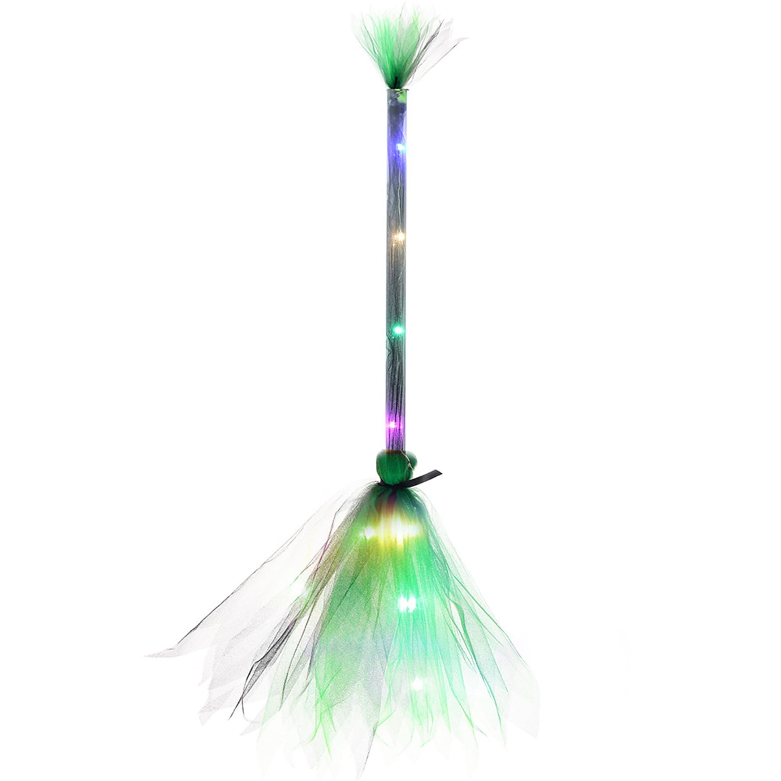Kalttoy Br05 Green Glowing Led Broom Multipurpose Decorative Ornament Household Decoration For Indoor Outdoor Traveling Camping Hiking Halloween Party Supplies