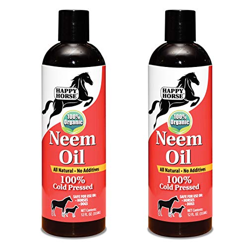 HARRIS Happy Horse Neem Oil, 100% Cold Pressed and Unrefined, Cosmetic Grade, 12oz (2-Pack)