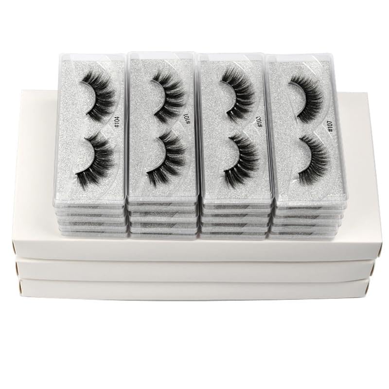 false eyelashes 4 100 PCS Lashes In Bulk Mix 3d Mink Lashes Eyelashes Natural Mink Eyelashes False Eyelashes
