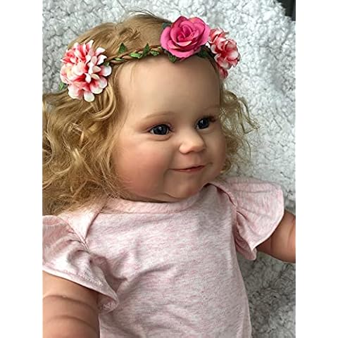 iCradle Reborn Baby Dolls 20inch 50cm or 24inch 60cm Reborn Toddler Popular Maddie Cute Girl Doll with Rooted Blonde hair Soft Cuddle Body Doll (20 INCH) Cover