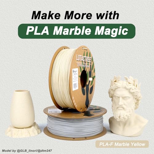 Image of PLA Force Filament Marble Yellwo, PLA Stone Filament 1.75mm 1KG | Marble Yellow 3d Printer Filament Delivers An Authentic, Warm Stone Aesthetic With Natural Speckles