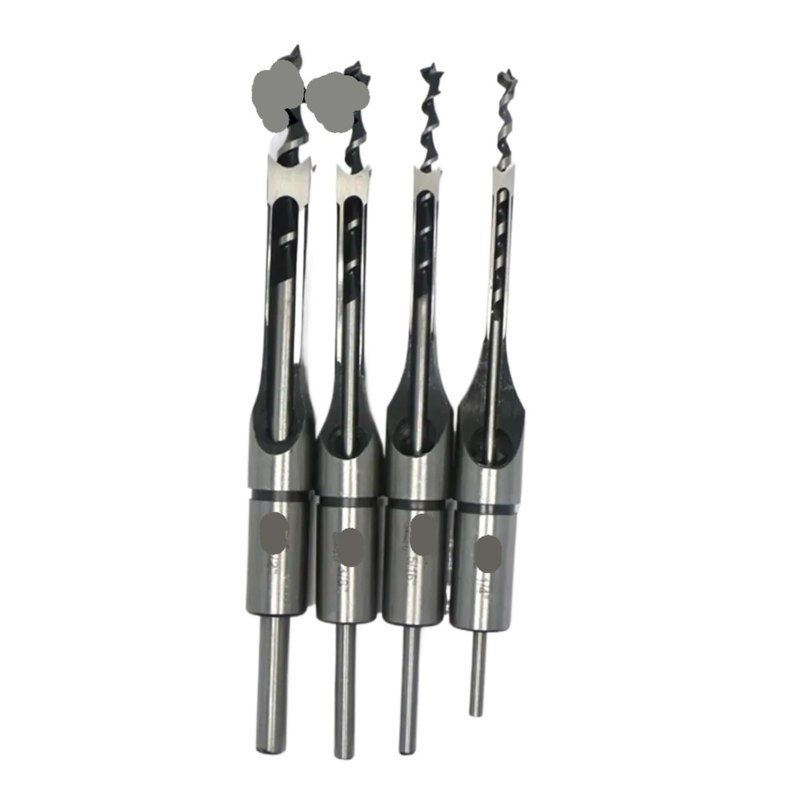4 Pezzi HSS Punte Elicoidali Trapano Trivella Quadrata Mortasa Scalpello Trapano Set Foro Quadrato Lavorazione Del Legno Kit Set Estesa