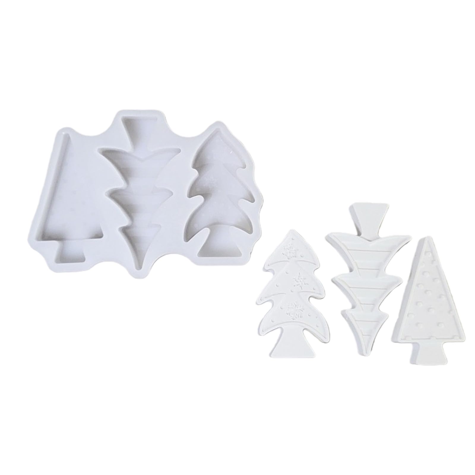 Christmas Tree Silicone Resin Mold Christmas Ornament Resins Mold Xmases Epoxy Resin Casting Molds for Diys Tree Silicone Molds for