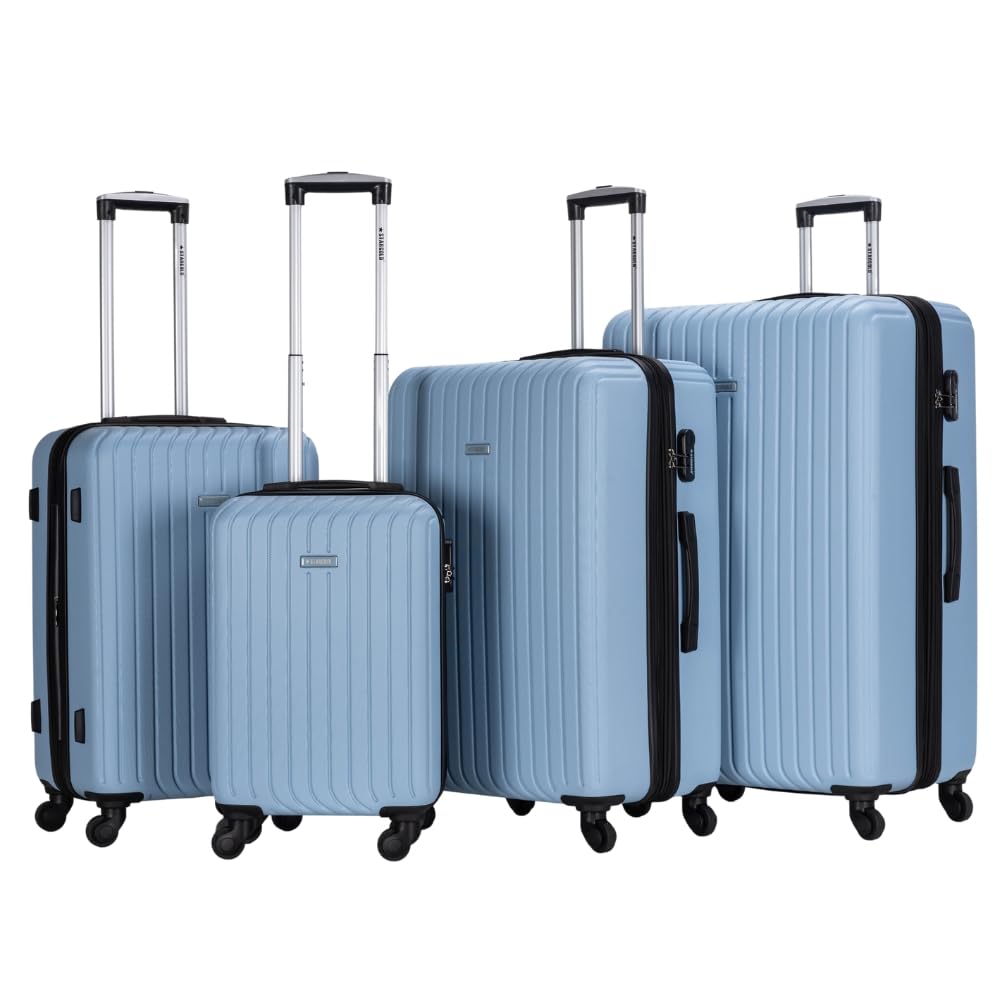 STARGOLDTravel Trolley Suitcase Set of 4 PCS Polyester Fabric Luggage Bag with Lockable System Bag-T89DB