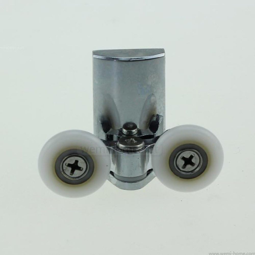 4Pcs Shower Door Rollers 25mm Twin Zinc Alloy Shower Door Wheels Bottom
