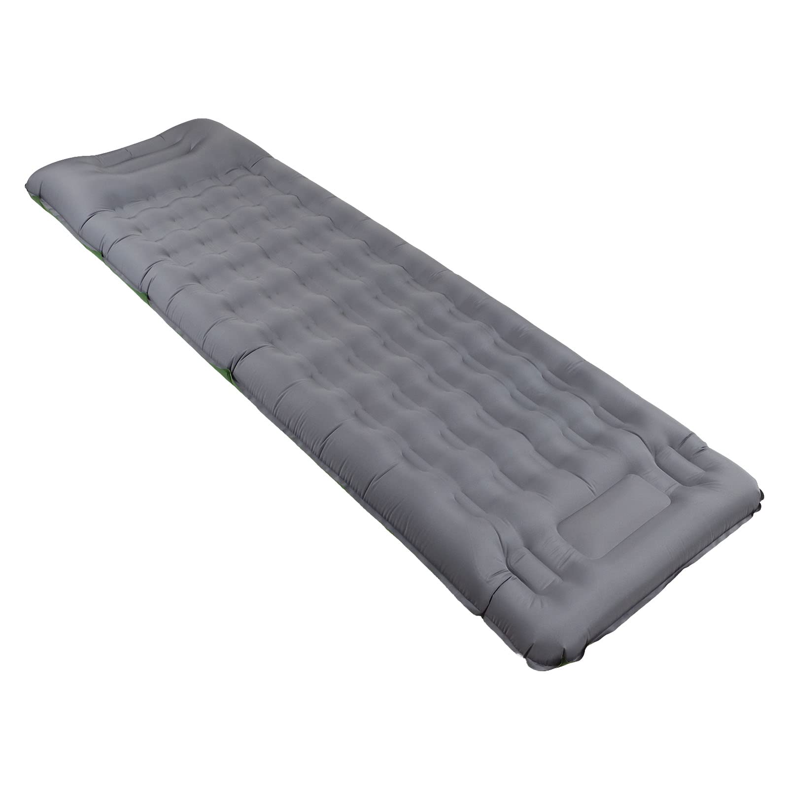 Tappetino da Campeggio Gonfiabile Comodo Gonfiaggio Ergonomico a Piedi Anni '60 per Zaino in Spalla All'aperto Nylon Verde Oliva Impermeabile